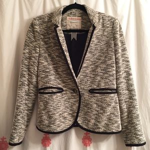 ⚡️FINAL PRICE⚡️ EUC Anthro blazer - black/cream